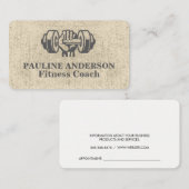 Hand die halters vasthoudt | Fitness Afsprakenkaartje (Voorkant / Achterkant)