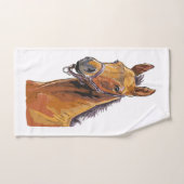 Hand die kleine schattige vogel tekent handdoek (Handdoek)