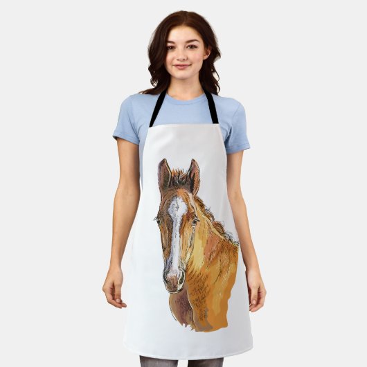 Hand die kleine schattige vogel tekent schort (Gedragen)