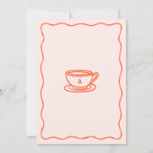Hand Doodled Whimsical Tea Vrijgezellenfeest Kaart (Achterkant)