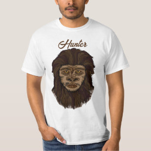 Hand draw Bigfoot Sasquatch Swamp Apple Hunter T-shirt