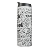 hand draw doodle school element thermosbeker (Geroteerd rechts)
