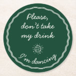 Hand Draw Emerald Green Handschrift Ronde Kartonnen Onderzetter<br><div class="desc">Perfect voor bruiloften,  jubilea of een speciale gebeurtenis,  dit onderzetter is niet alleen praktisch. Verken het volledige collectie om meer stukken in deze stijl te vinden.</div>