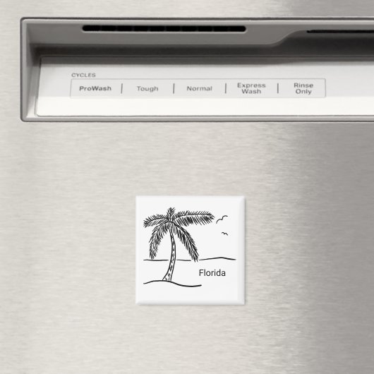 Hand draw Florida strand magnet (Insitu (Vaatwasser))