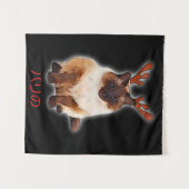 Hand Draw Funny Balinese Cat Japan Gift Dad Wandkleed (Voorkant (horizontaal))