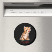 Hand Draw Funny Bengal Cat Japan Gift Dad Bro Magneet (Insitu (Vaatwasser))