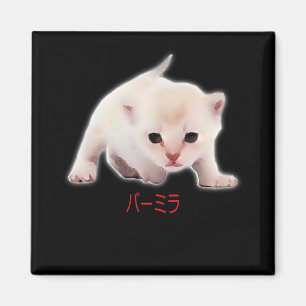Hand Draw Funny Burmilla Cat Japan Papa Mam Bro Magneet