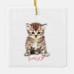 Hand Draw Funny Siberian Cat Japan Gift Dad ma Keramisch Ornament<br><div class="desc">Hand Draw Funny Siberian Cat Japan Gift Dad ma</div>