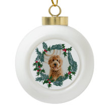 Hand-draw kerstkrans, aanpasbare foto