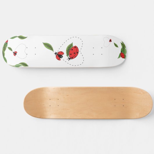 Hand draw Lady bug Persoonlijk Skateboard (Horizontaal)