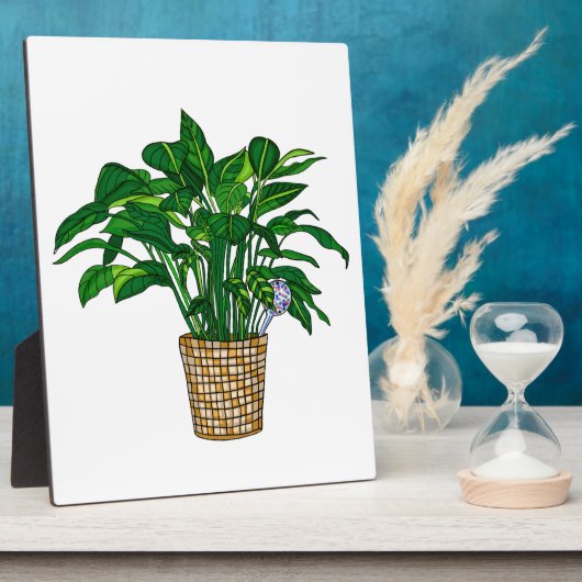 Hand draw Peace Lily Fotoplaat (Zijkant)