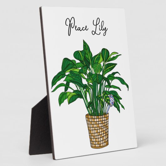 Hand draw Peace Lily Fotoplaat (Zijkant)