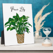 Hand draw Peace Lily Fotoplaat (Zijkant)