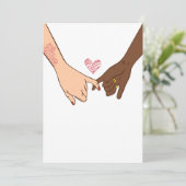 Hand draw pinky zweer belofte concept feestdagenkaart (Staand voorkant)