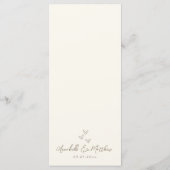 Hand Draw Quirky Whimsical Wedding Menu (Achterkant)