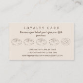 Hand Draw Tarwe Bakkerij Brood Flat Loyalty Kaart (Achterkant)