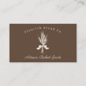 Hand Draw Tarwe Bakkerij Brood Flat Loyalty Kaart (Voorkant)