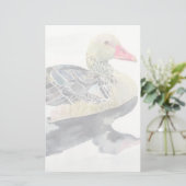 Hand Draw Watercolor Bird, Duck Briefpapier (Staand voorkant)