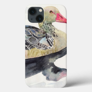 Hand Draw Waterverf Bird, Duck iPhone 13 Hoesje