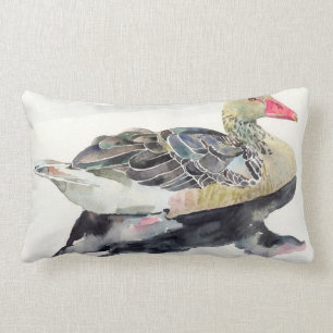 Hand Draw Waterverf Bird, Duck Kussen