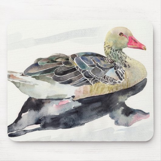 Hand Draw Waterverf Bird, Duck Muismat (Voorkant)