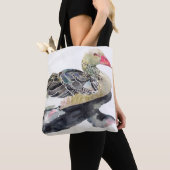 Hand Draw Waterverf Bird, Duck Tote Bag (Dichtbij)