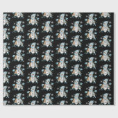 Hand draw Whimsical Snowman Kerstmis Cadeaupapier (Vlak)