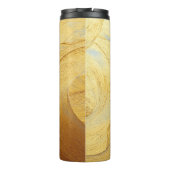 Hand drawing paint gold brush stroke  thermosbeker (Achterkant)