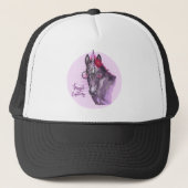 Hand drawing purple Unicorn Trucker Pet (Voorkant)