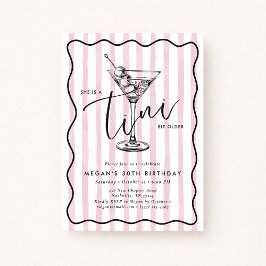 Hand Drawn A Tini Bit Older 30’s Birthday Party  Kaart