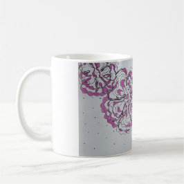 Hand-Drawn Abstract Floral Line Art Mug Koffiemok