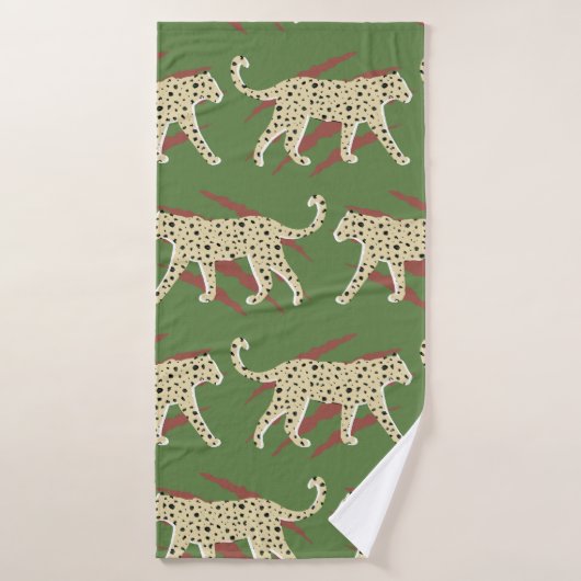 Hand Drawn Abstract Leopard Cheetah met Animal Sk Badhanddoek (Badhanddoek)