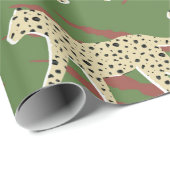 Hand Drawn Abstract Leopard Cheetah met Animal Sk Cadeaupapier (Rol Hoek)
