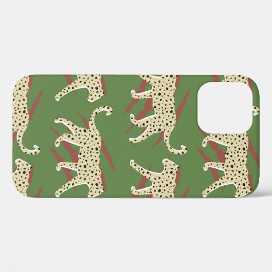 Hand Drawn Abstract Leopard Cheetah met Animal Sk Case-Mate iPhone Case (Achterkant (horizontaal))