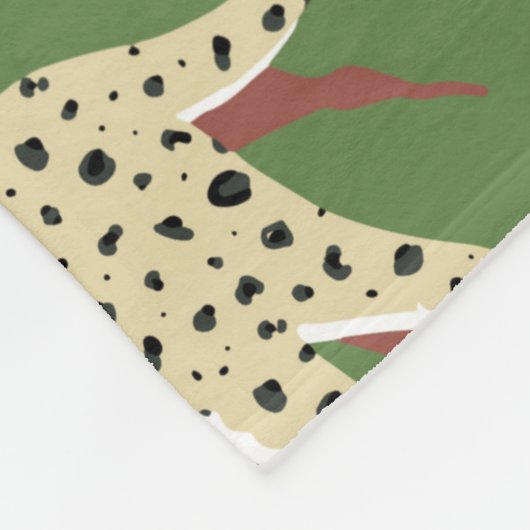 Hand Drawn Abstract Leopard Cheetah met Animal Sk Fleece Deken (Hoek)