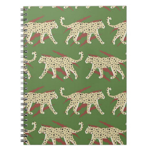 Hand Drawn Abstract Leopard Cheetah met Animal Sk Notitieboek