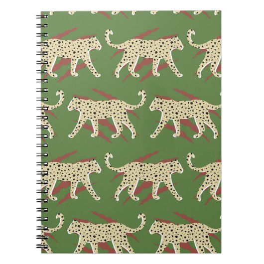 Hand Drawn Abstract Leopard Cheetah met Animal Sk Notitieboek (Voorkant)