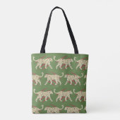 Hand Drawn Abstract Leopard Cheetah met Animal Sk Tote Bag (Achterkant)