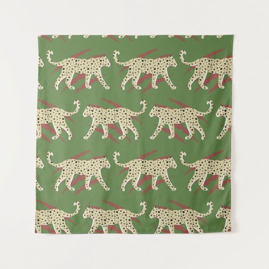 Hand Drawn Abstract Leopard Cheetah met Animal Sk Wandkleed (Voorkant)