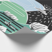 Hand drawn abstract scandinavian graphic illustrat cadeaupapier (Hoek)