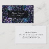 Hand-Drawn Abstracte Cirkels, Blauw, Zwarte Paars, Visitekaartje (Voorkant / Achterkant)