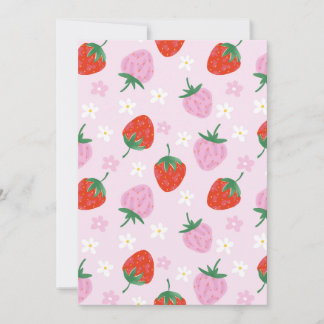 Hand-Drawn Aesthetic Strawberry Seamless Pattern  Kaart