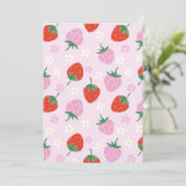 Hand-Drawn Aesthetic Strawberry Seamless Pattern  Kaart (Staand voorkant)