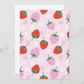 Hand-Drawn Aesthetic Strawberry Seamless Pattern  Kaart (Voorkant / Achterkant)