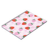 Hand-Drawn Aesthetic Strawberry Seamless Pattern Notitieboek (Linkerzijde)
