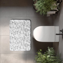 Hand drawn Airplanes Aviation Pilot Aviator Fun Badmat