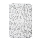 Hand drawn Airplanes Aviation Pilot Aviator Fun Badmat (Voorkant Verticaal)