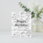 Hand drawn Airplanes Aviation Pilot Aviator Fun Briefkaart (Staand voorkant)