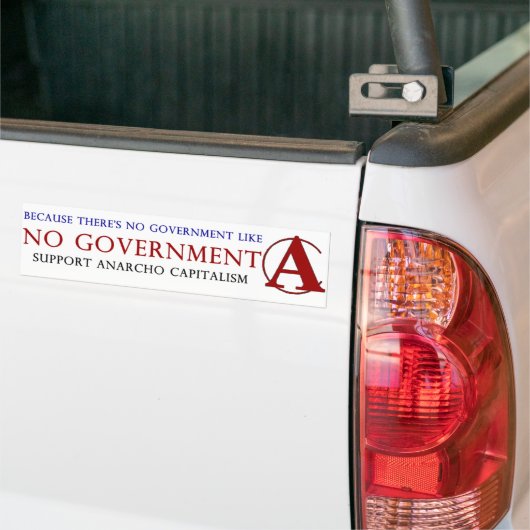 Hand Drawn Anarcho Captalist - Capitalisme + Anarc Bumpersticker (Op Truck)