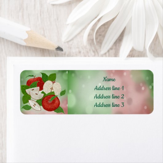 Hand-Drawn Apple Address Labels – Rustic (Insitu)